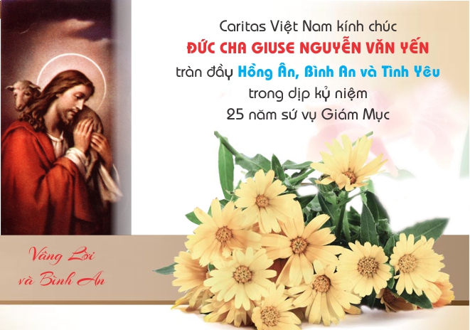 Chúc mừng Đức Cha Giuse Nguyễn Văn Yến kỷ niệm 25 năm Giám mục