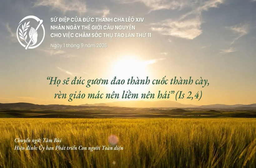 SỨ ĐIỆP CỦA ĐỨC THÁNH CHA LÊÔ XIV NHÂN NGÀY THẾ GIỚI CẦU NGUYỆN CHO VIỆC CHĂM SÓC THỤ TẠO