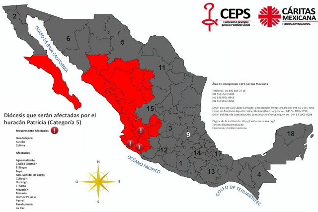 Mexico chuẩn bị cho hậu quả của cơn bão Patricia