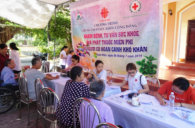 Caritas Hải Phòng: Khám bệnh và phát thuốc miễn phí cho người có hoàn cảnh khó khăn