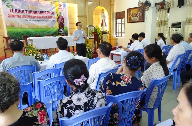 Caritas Hải Phòng: Caritas hạt Chính Tòa & Nam Am mừng lễ bổn mạng - Thánh Laurensô phó tế tử đạo
