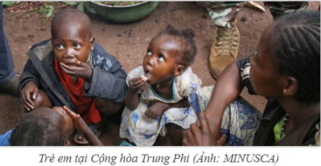 UNICEF và việc trợ giúp các trẻ em Trung Phi và Cộng hòa dân chủ Congo