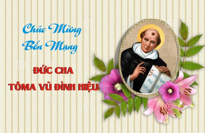 Chúc mừng Bổn mạng Đức Cha Tôma Vũ Đình Hiệu