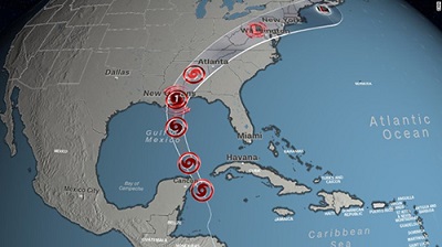 Mỹ ban bố tình trạng khẩn cấp khi siêu bão Nate sắp đổ bộ
