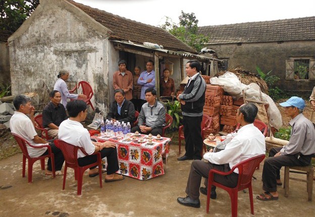 Caritas Bùi Chu khởi công xây lại nhà cho 1 gia đình bị ảnh hưởng bởi cơn bão số 8