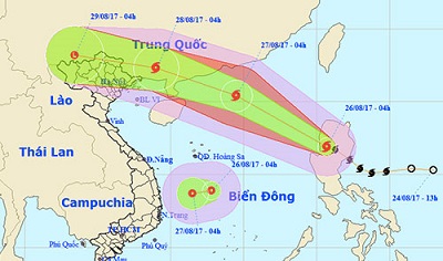 Áp thấp nhiệt đới mới trên biển Đông, hướng Bình Định - Khánh Hoà